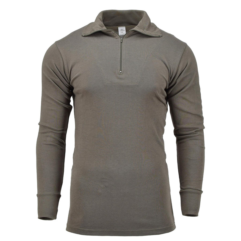 Chemises en jersey de style militaire de marque Blochl, sous-vêtements thermiques à col montant NEUF