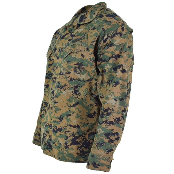 Veste originale de l'armée américaine BDU, chemise à camouflage numérique Woodland, édition militaire