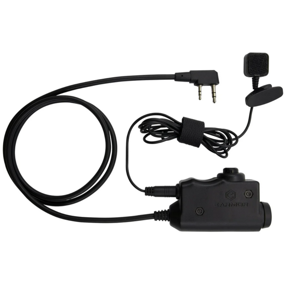 Earmor M52-KEN Adaptateur PTT Kenwood Baofeng Casque Radio Tactique Noir