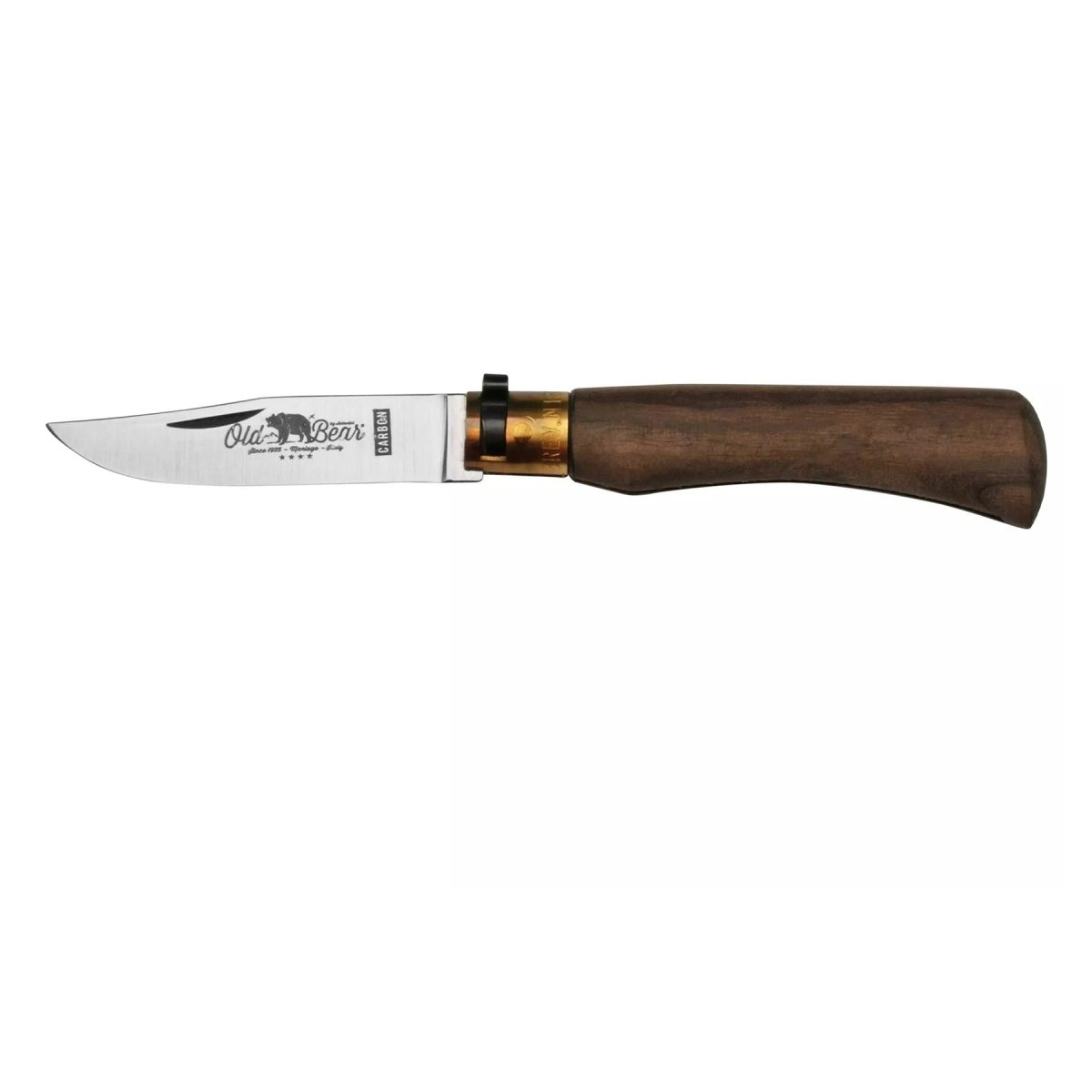 Antonini Old Bear Zakmes 8 cm Carbon C67 Lemmet Walnoothouten handvat