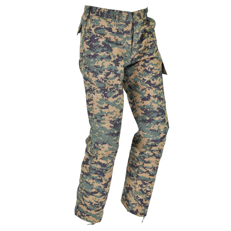 Mil-Tec Brand U.S. Army Style Digital Woodland Camo Pants Field Troop Trousers