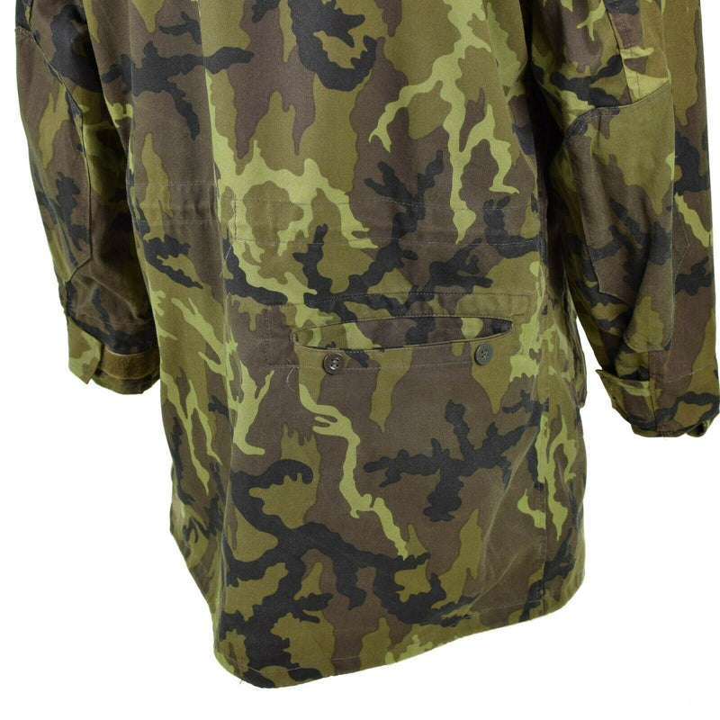 Veste de combat militaire originale de l'armée tchèque CZ 95 camouflage parka à capuche