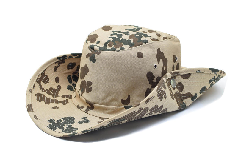Chapeau panama de style militaire de marque MFH, casquette d'été à seau tropical flecktarn NEUF