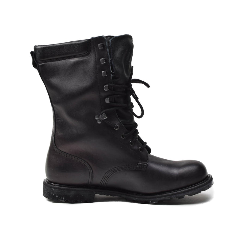 Bottes militaires françaises originales imperméables en cuir véritable mi-mollet chaussures d'armée