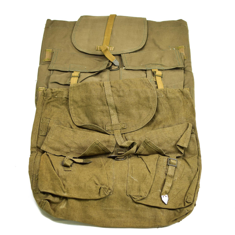 Sac à dos vintage d'origine de l'armée tchèque avec bretelles en Y M60 sac en toile NEUF 