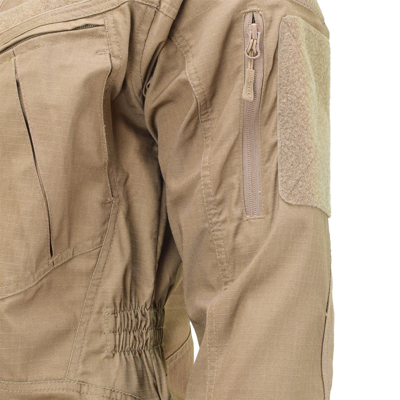 Mil-tec merk militaire stijl ripstop donkere coyote gevechts troepen jas chimera