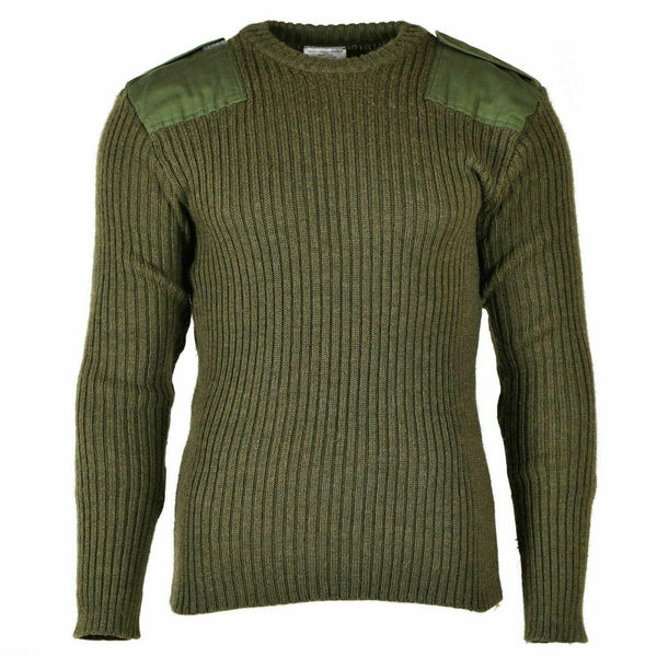 Echte trui Britse leger pullover commando groene olijfwol mannen jumper