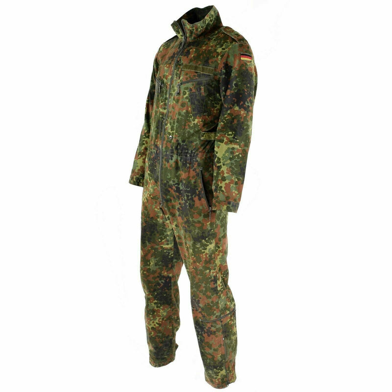 Origineel Duits leger flecktarn camo algemeen pakgevecht tanker coverall jumpsuit