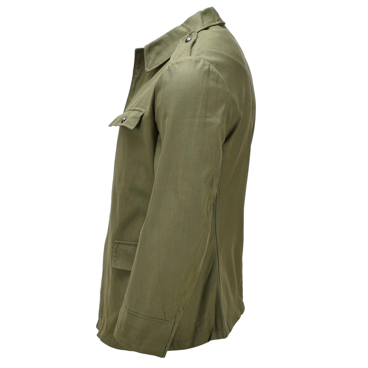 Origineel Roemeens legerwerkjack Militaire veldjas met knoopsluiting olijfgroen