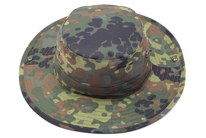 Chapeau de boonie Flecktarn de l'armée allemande d'origine pour le camping, la chasse, l'extérieur, l'été, NEUF
