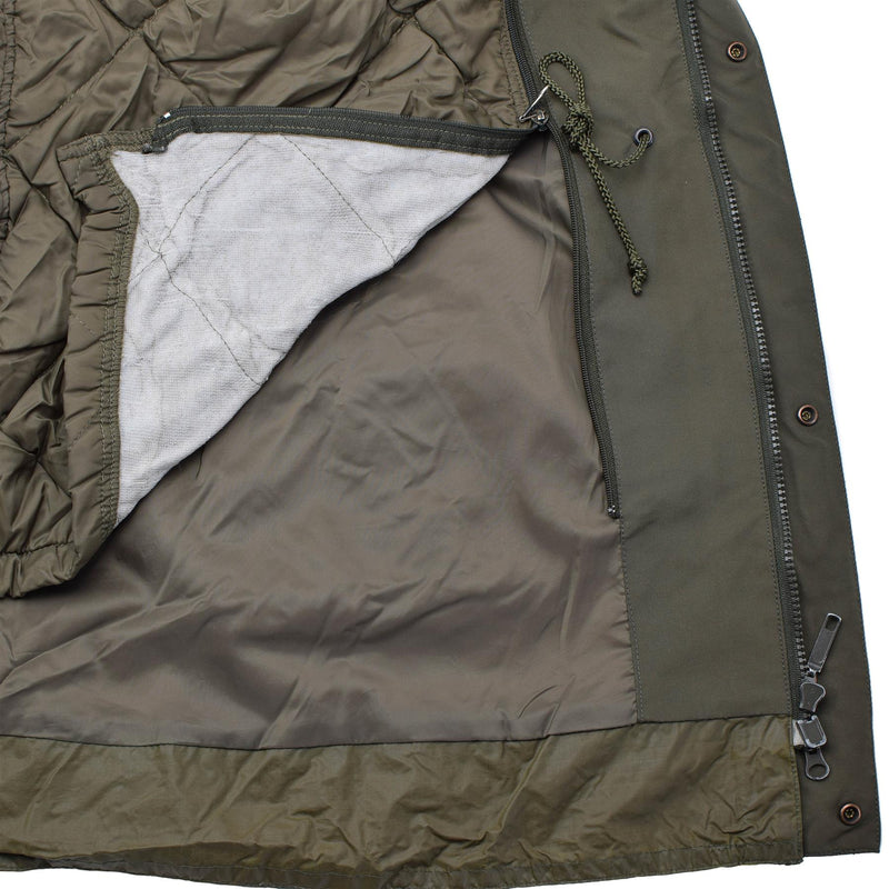 Parka militaire autrichienne originale en Gore-Tex avec doublure, veste de pluie décontractée et formelle