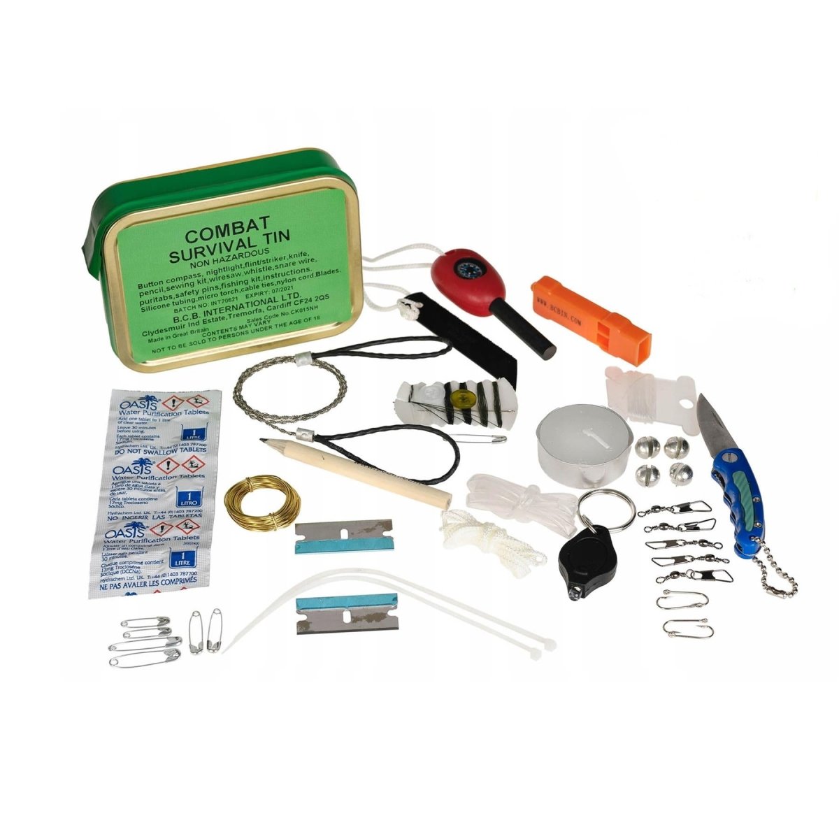 BCB Combat Survival Tin First Aid Set Outdoor Camping Survival Kit niet-gevaarlijk