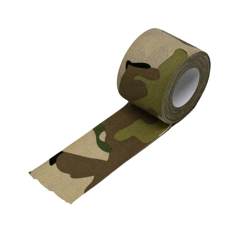 Camouflage tape roll on a white background
