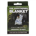 Couverture spatiale d'hypothermie BCB 84x54, couverture d'urgence compacte et légère