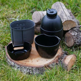 BCB Multi-Fuel kooksysteem NAVO FLASS ALUMINUM KAVE SET CANTEN Black zakje