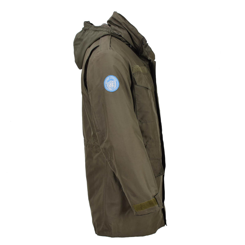 Parka militaire autrichienne originale en Gore-Tex avec doublure, veste de pluie décontractée et formelle