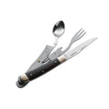 Couverts de poche BOKER Bon Appetite couteau cuillère fourchette 440A acier manche bois