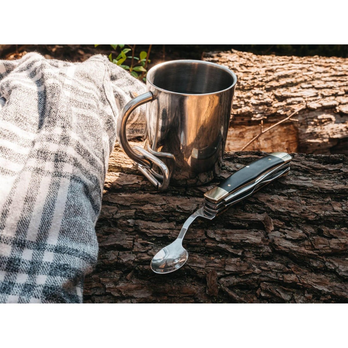 Couverts de poche BOKER Bon Appetite couteau cuillère fourchette 440A acier manche bois