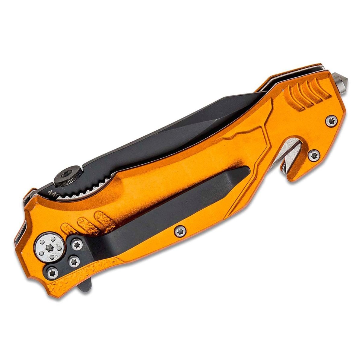 Couteau de poche pliant de marque Boker EMS Rescue en acier inoxydable 440A brise-verre