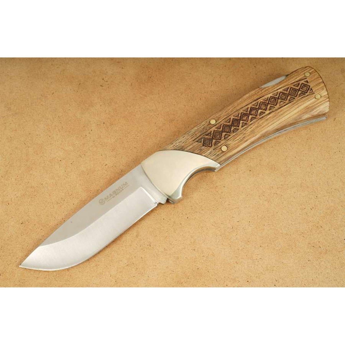 Couteau de poche pliant de marque Boker Woodcraft acier inoxydable 440A manche en bois