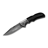 BOKER Grey Eminence Zakmes opvouwbaar compact zwart micarta handvat 440A staal