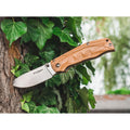 BOKER Pakka Hunter Zakmes liner lock ongecoat 440B staal houten handvat