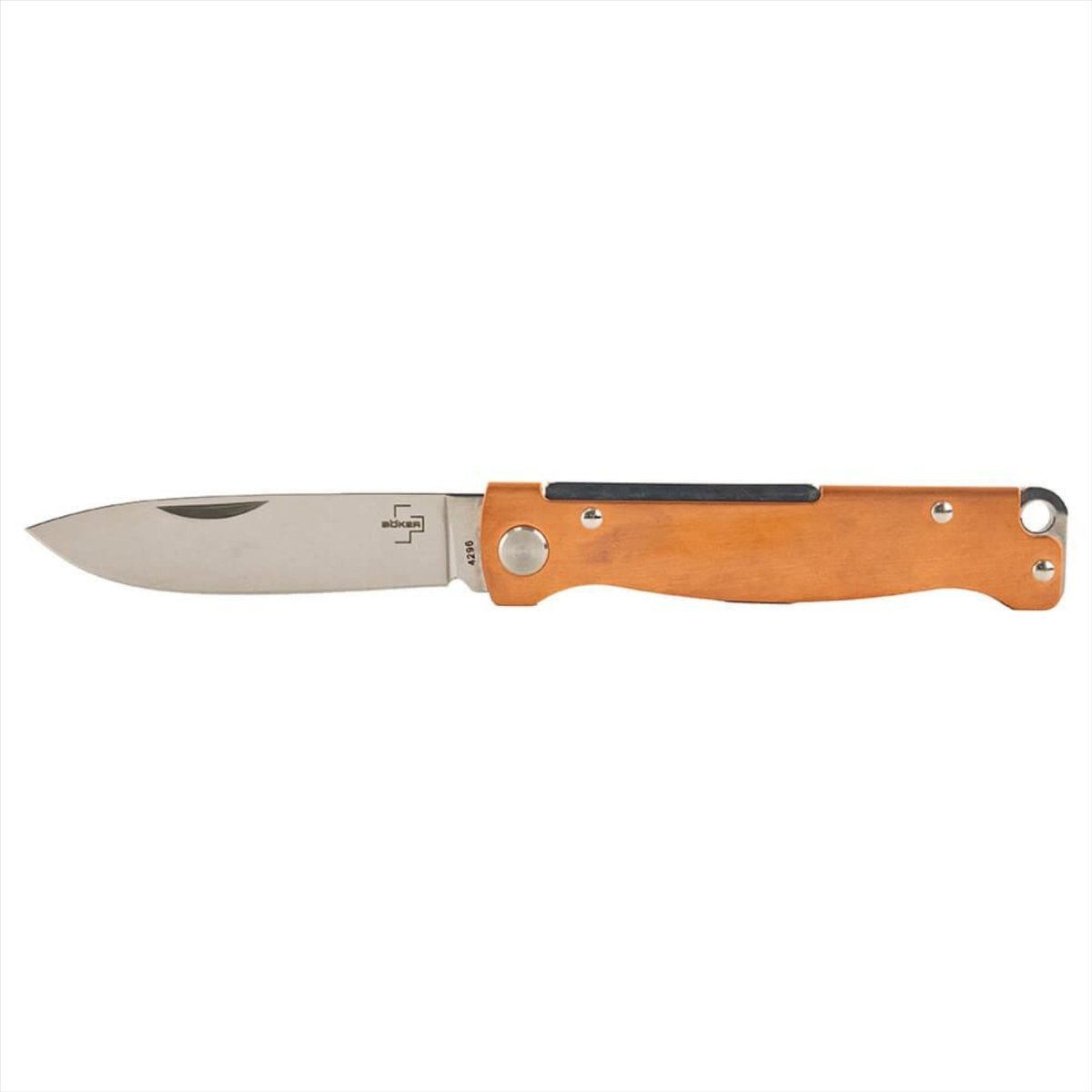 Boker Plus Atlas opvouwbaar zakmes 12C27 staalblad koperen handvat brons