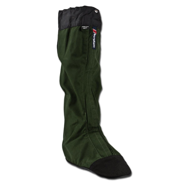 Berghaus Yeti Gore-Tex waterproof winter hiking gaiters in olive green with hook-and-loop storm flap and reinforced sole