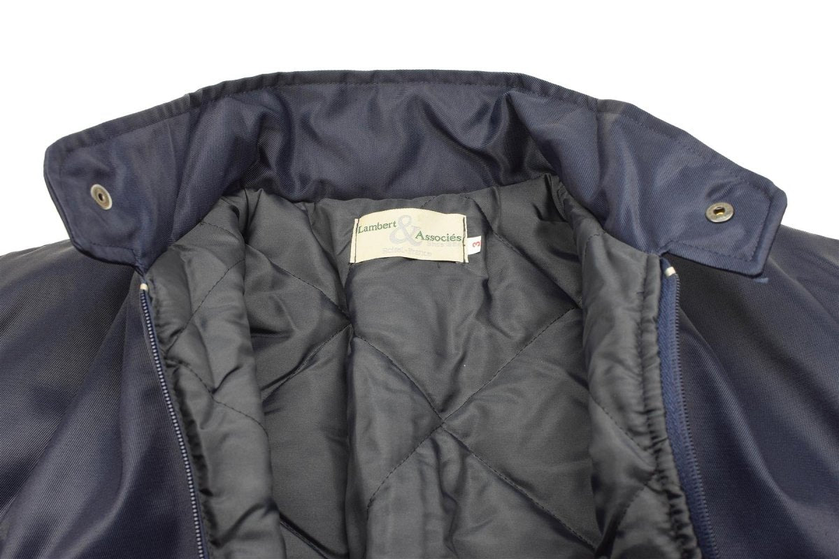 Veste bomber de marque Lambert pour les forces aériennes françaises, uniforme de pilote coupe-vent bleu chaud