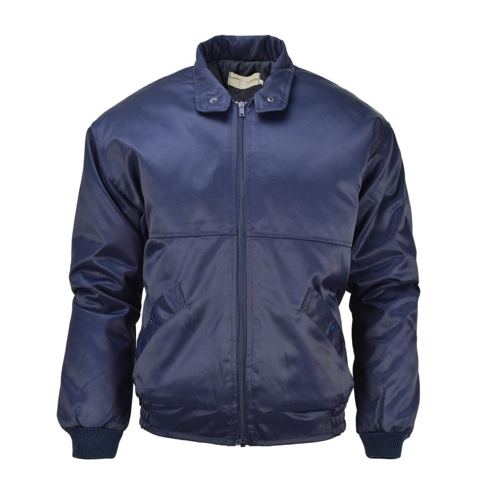 Blauw Lambert bomberjack van de Franse luchtmacht met gewatteerde voering, winddicht ontwerp, elastische manchetten en zijzakken.