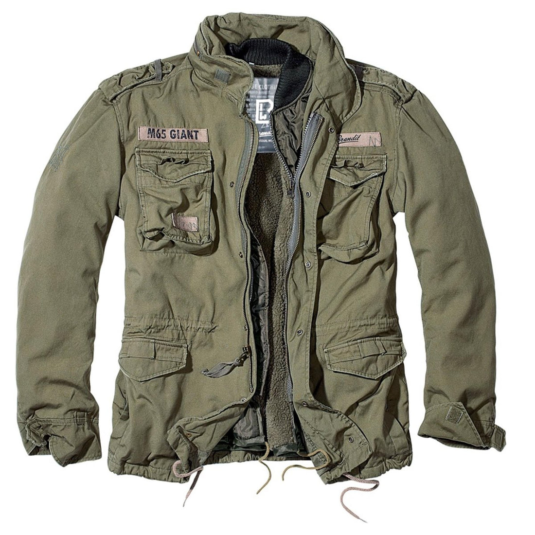Brandit Classic M65 Giant Jacket Military Vintage Style verwijderbare voering Olive