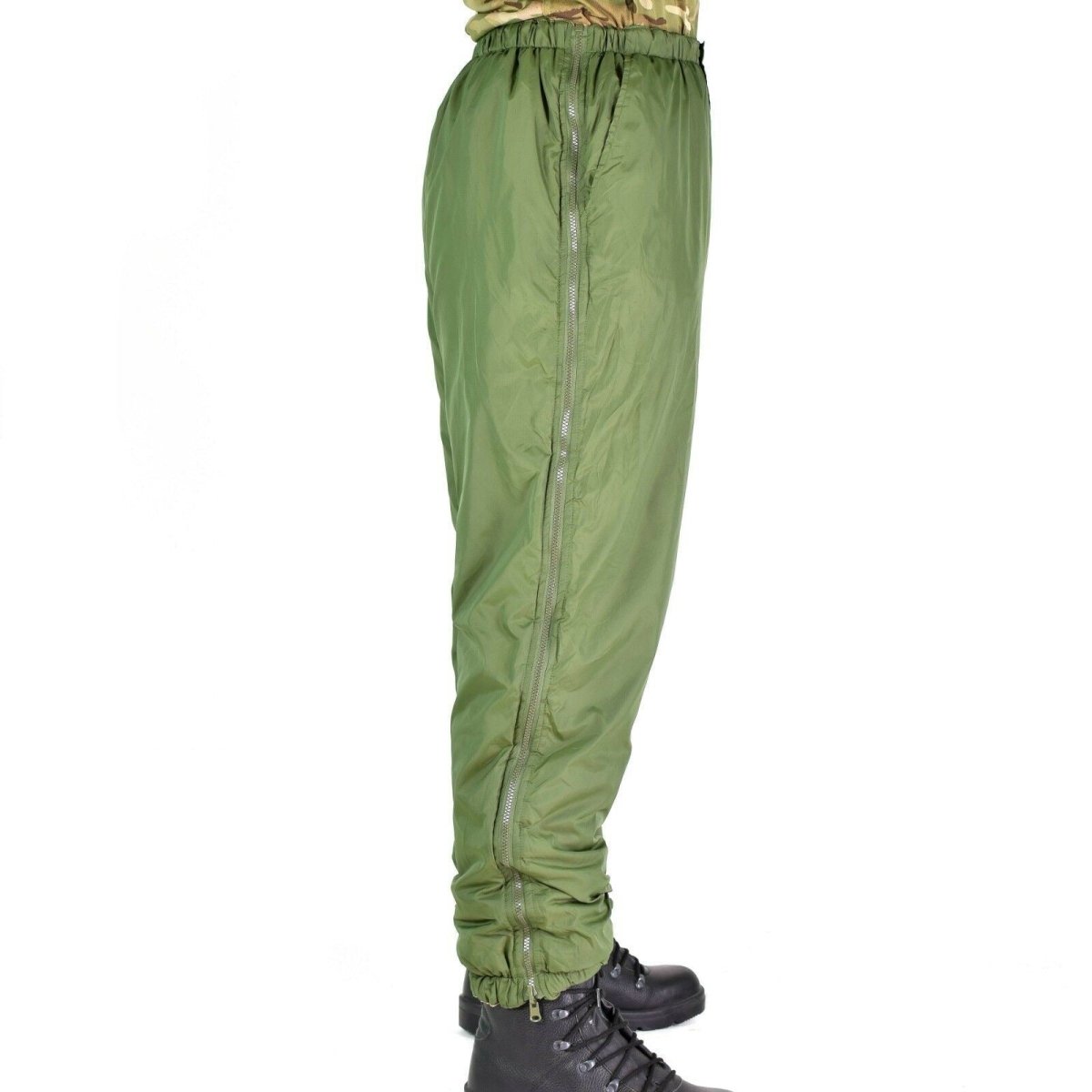 Brits leger omkeerbare broek thermisch groen kaki koud weer broek softtie