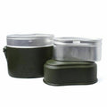 Kit de gamelle de style armée allemande BW Pot de bowler militaire en aluminium 3 pièces kit repro