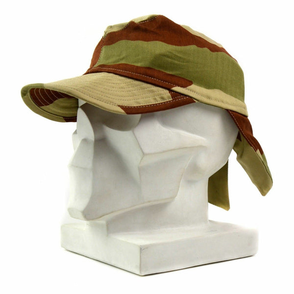 Echt Frans Frans Frankrijk Leger Combat Cap Swallowtail Hat Desert Camo met nekflap