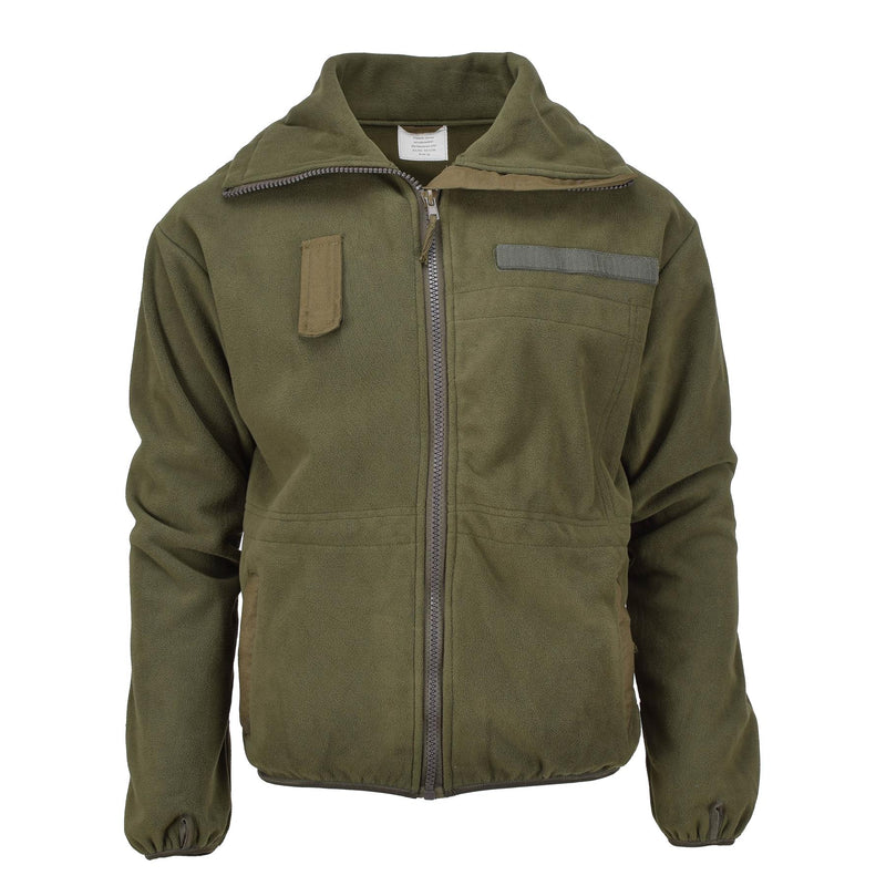 Blochl -merk Oostenrijkse militaire stijl fleece jas hoge nek vol ritssluiting ademend