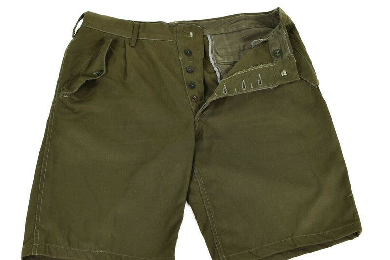 Echte Italiaanse legerhorts Olive Chino Militair veld Bermuda Vintage BDU