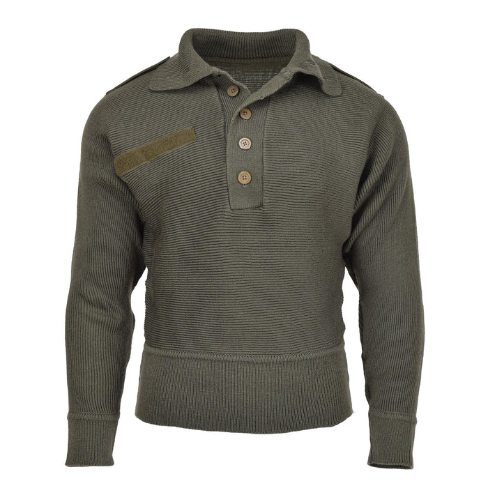 Pull alpin militaire autrichien original, pull tricoté respirant et renforcé - GoMilitar