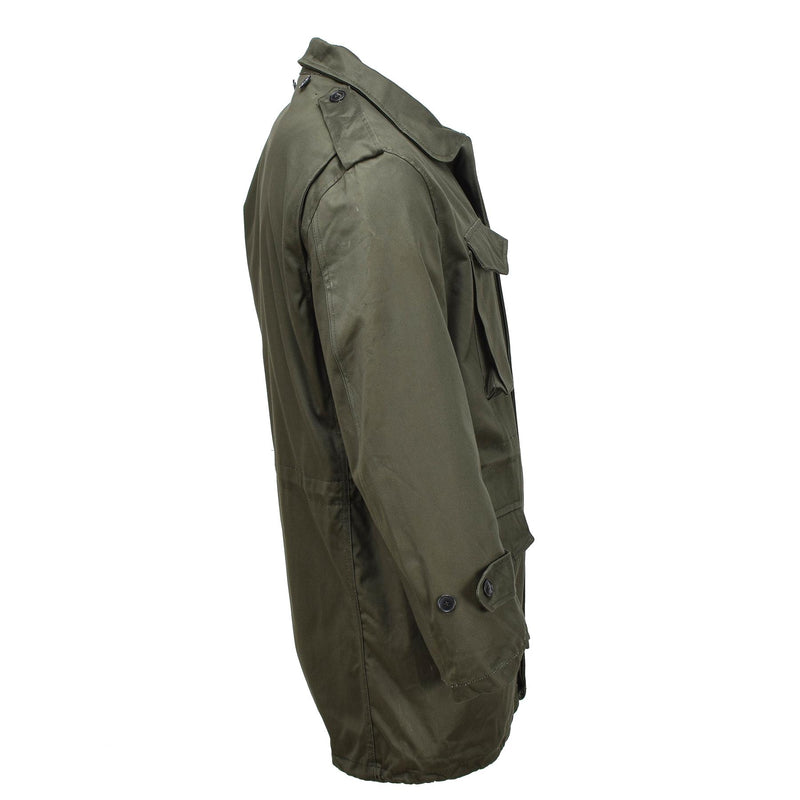Veste d'uniforme de campagne militaire grecque originale M65 parka de surplus de l'armée olive NEUF