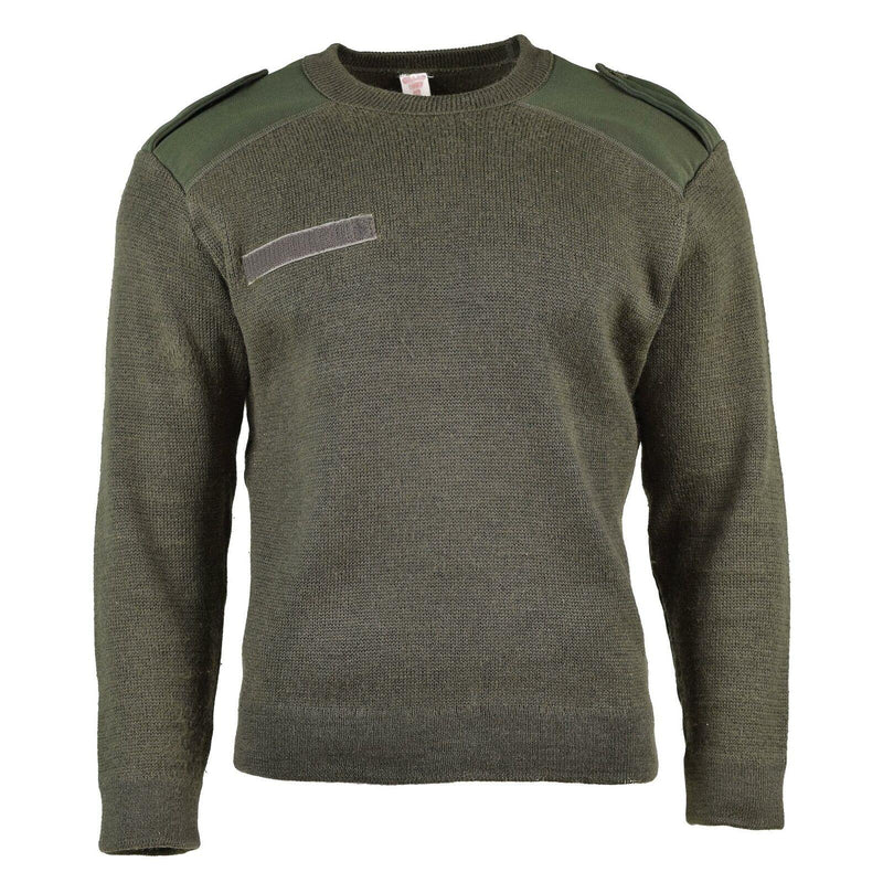 Véritable Pull Armée Française Olive Commando Militaire Homme Pull Col Rond NEUF
