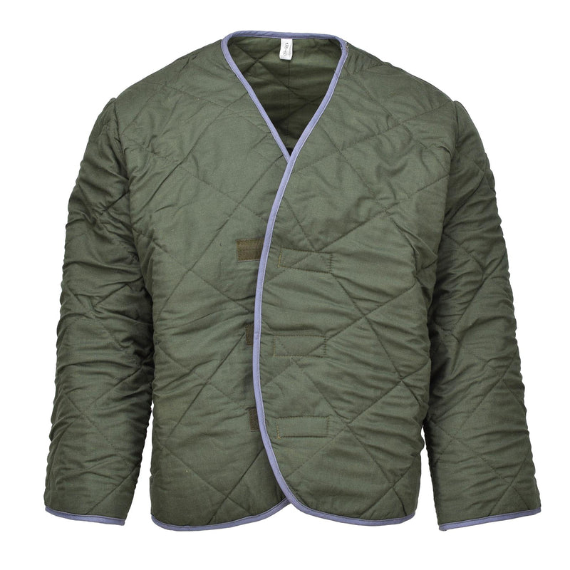 Originele Tsjechische militaire olijfthermische voering Jacket voering warm koud weer nieuw