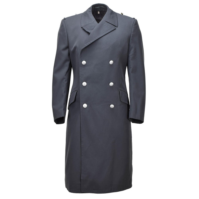 Manteau long à double boutonnage militaire original de la Bundeswehr allemande gris