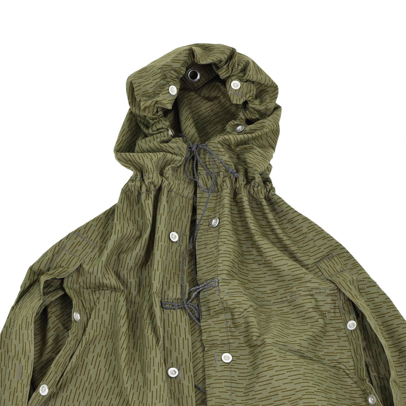 Origineel Oost -Duitsland NVA Shelter Half Raindrop Patroon Strichtarn Surplus Nieuw