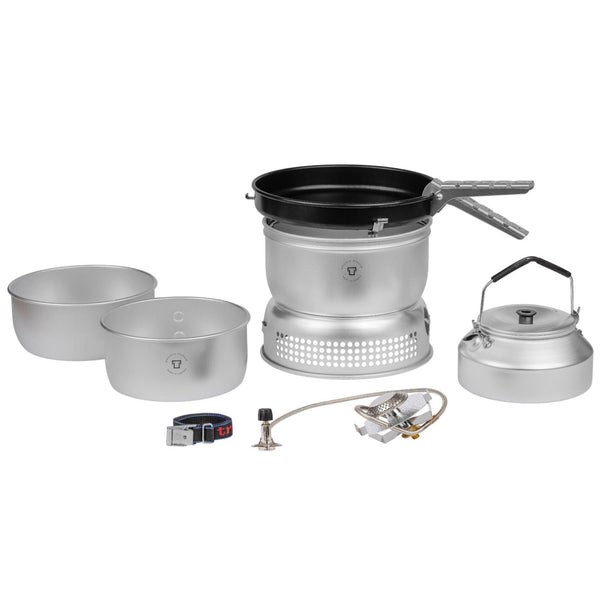 Trangia camping kookkachel set aluminium outdoor wandelpan pot voorruit