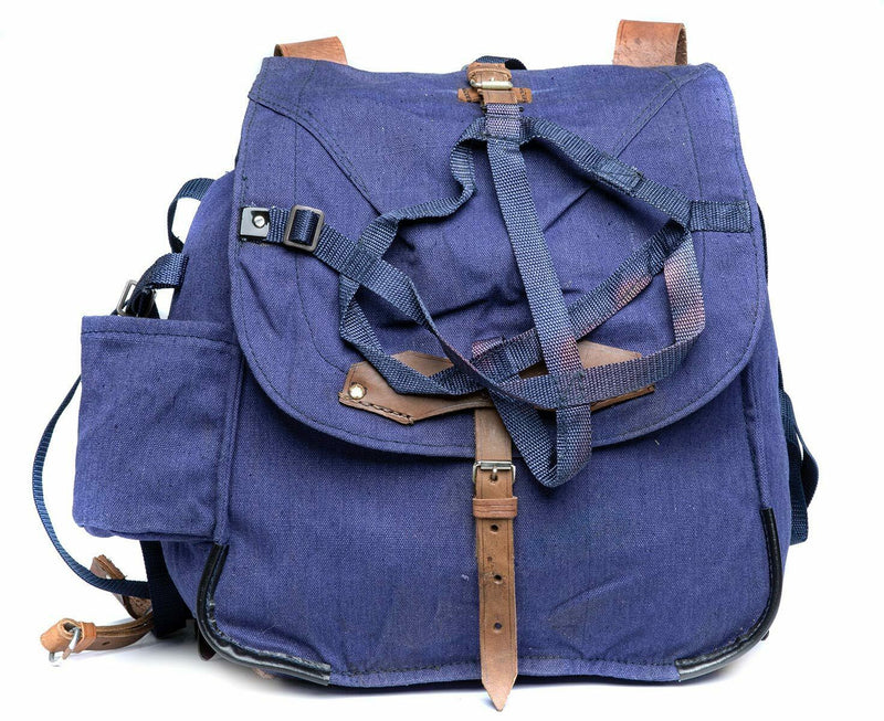 Echt Roemeens leger rugzak militair overschot Blue canvas haversack tas nieuw