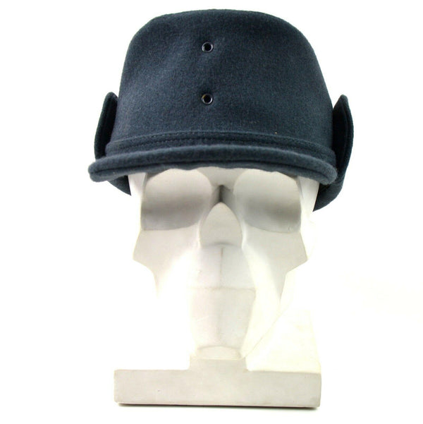 Originele Zweedse Winterhoed met legerwol. Blauwe Zweden winterpet nieuw