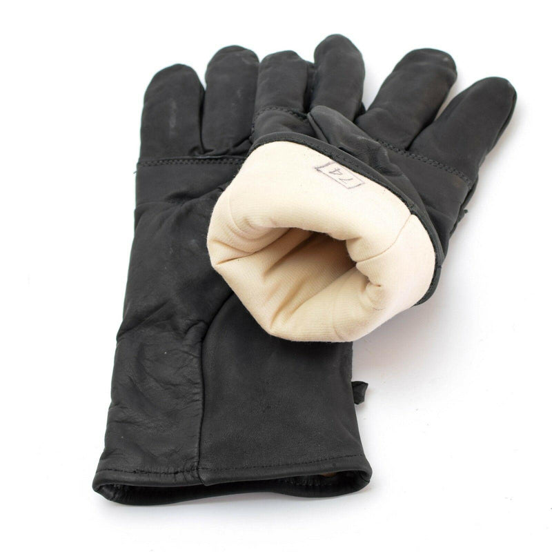 Gants de combat en cuir d'origine de l'armée américaine Véritable cuir noir militaire