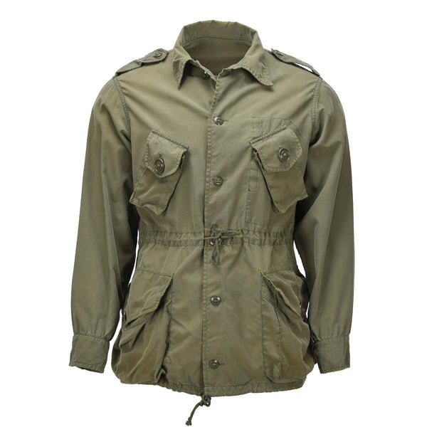 Veste de campagne originale de l'Armée canadienne en coton Surplus militaire Vert olive