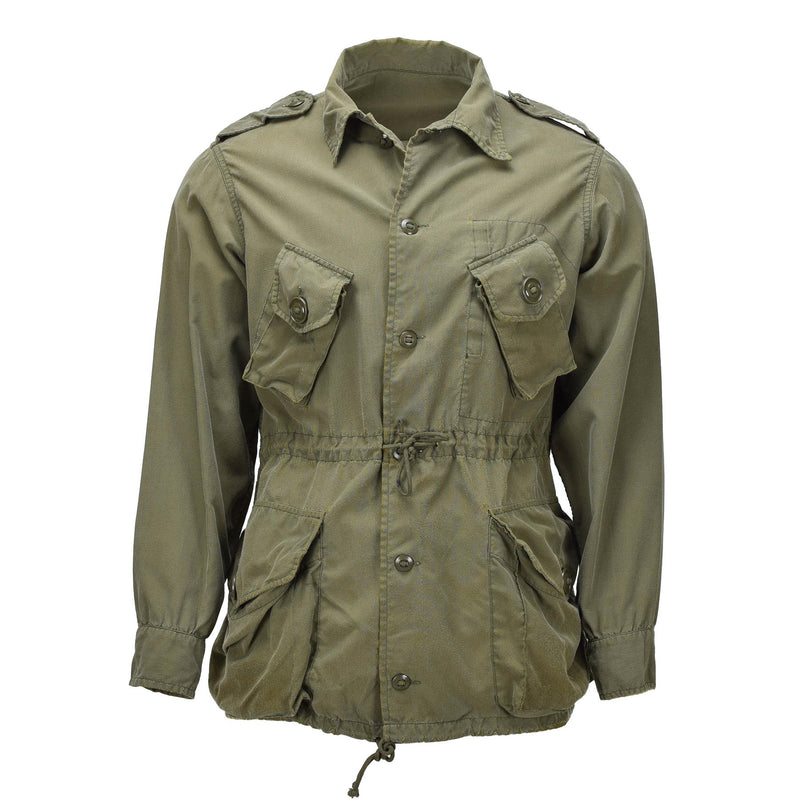 Veste de campagne originale de l'Armée canadienne en coton Surplus militaire Vert olive