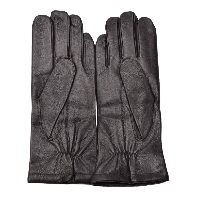 Originele Tsjechische leger winter warm koud bruin lederen handschoenen casual strakke pasvorm nieuw