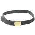 Ceinture militaire décontractée en toile grise avec boucle dorée unisexe en surplus militaire